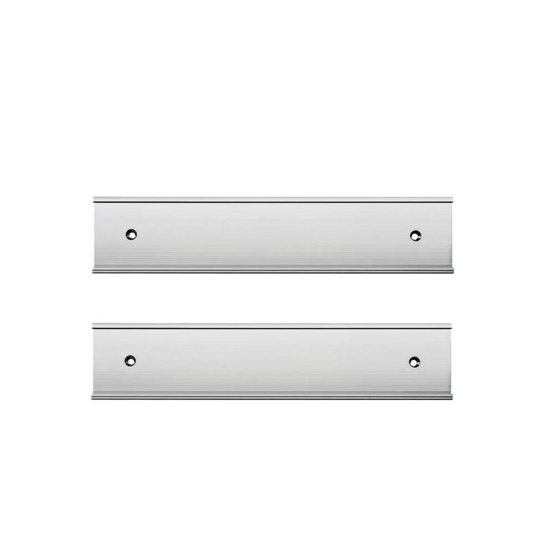 Icomecn Nameplate Holder Wall or Door 2 Pack (Silver, 2" x 8") - Image 1